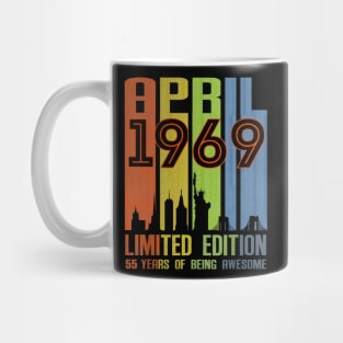 April 1969 55 Years Of Being Awesome Limited Edition Mug